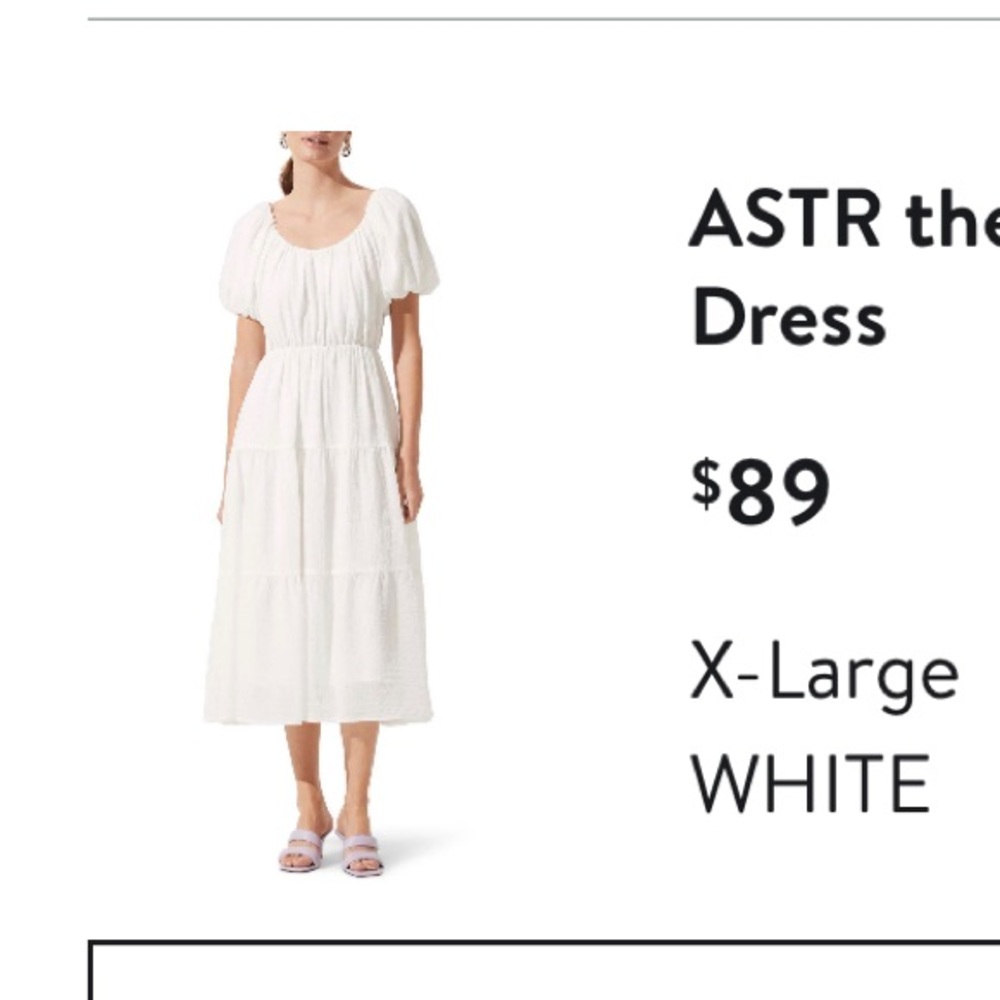 ASTR the Label size XL white dress